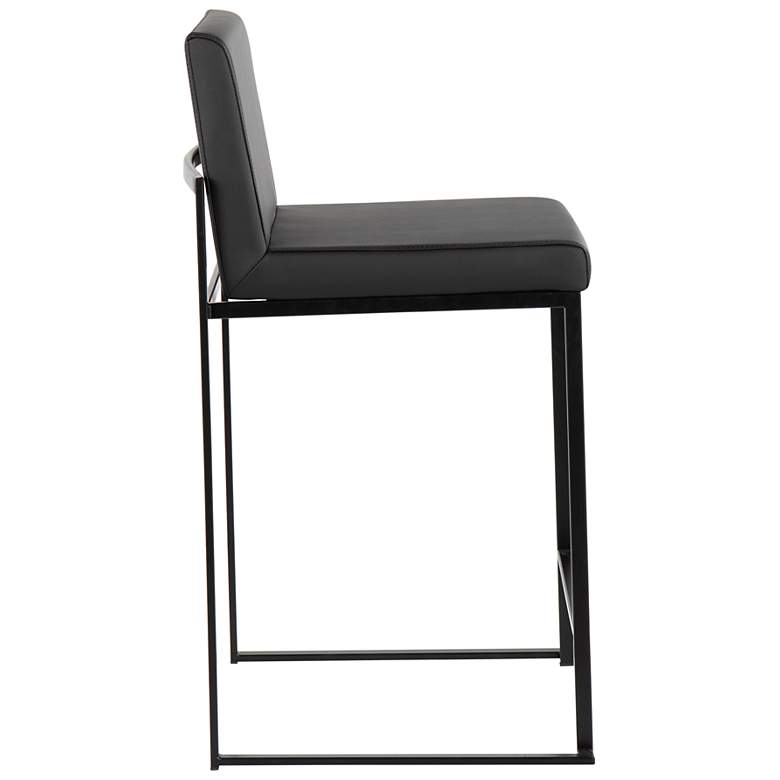 Image 3 Fuji High Back Counter Stool Black by LumiSource Pair more views