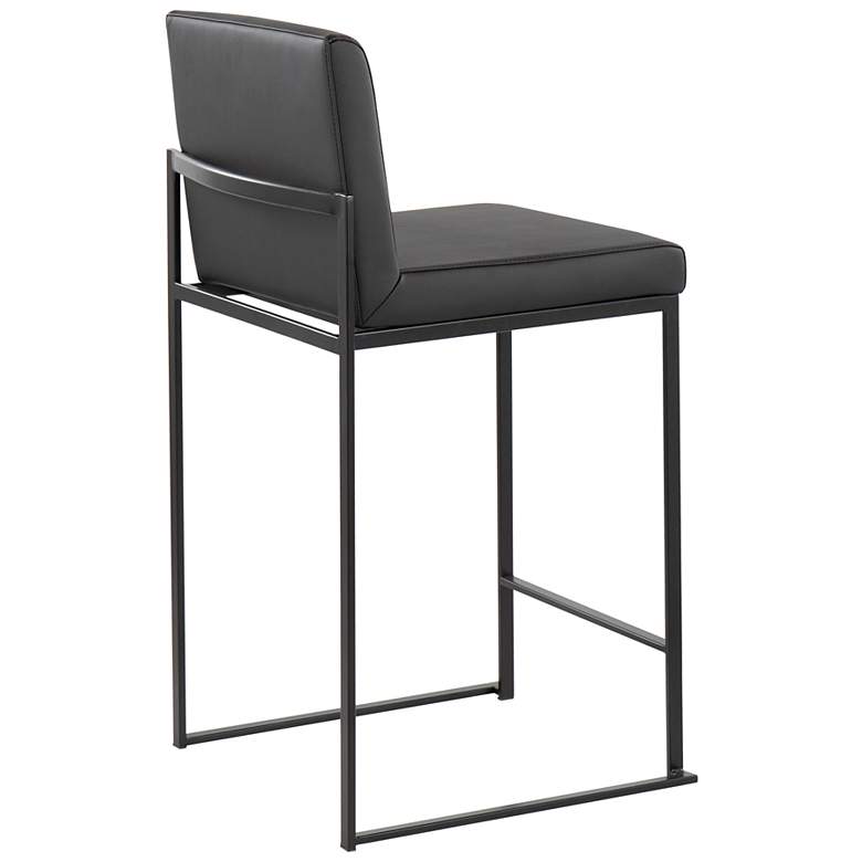 Image 4 Fuji High Back Counter Stool Black by LumiSource Pair more views