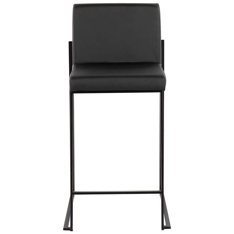 Image 6 Fuji High Back Counter Stool Black by LumiSource Pair more views