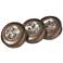 Fulcrum Set of 3 Puck LED Bronze Stick-On Cordless Lights