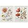 Full Bloom I 23"W x 29"H Transitional Framed Art Set of 2