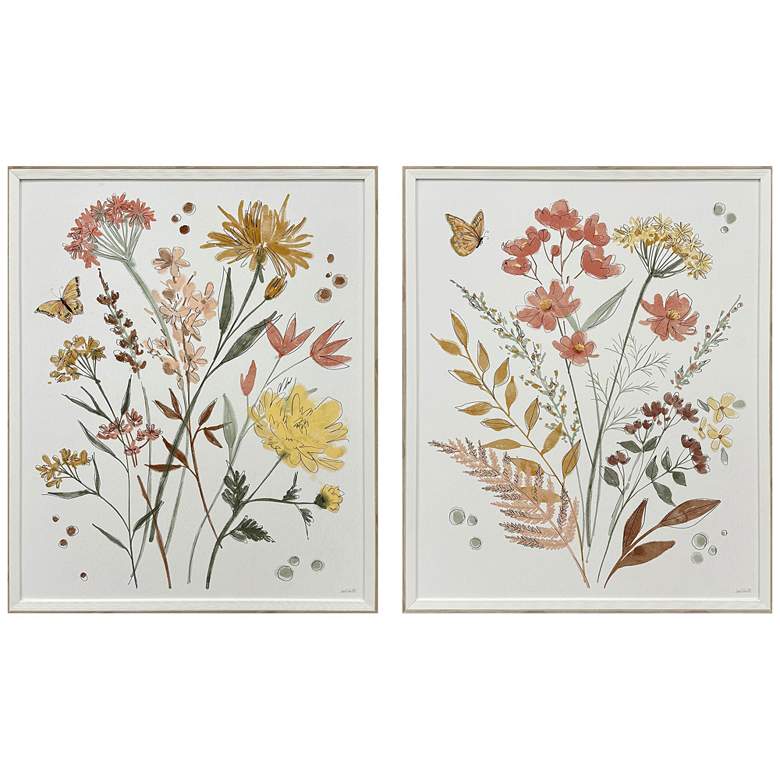 Image 1 Full Bloom II 23"W x 29"H Transitional Framed Art Set of 2