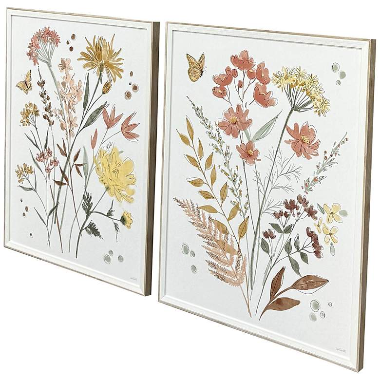 Image 2 Full Bloom II 23"W x 29"H Transitional Framed Art Set of 2 more views