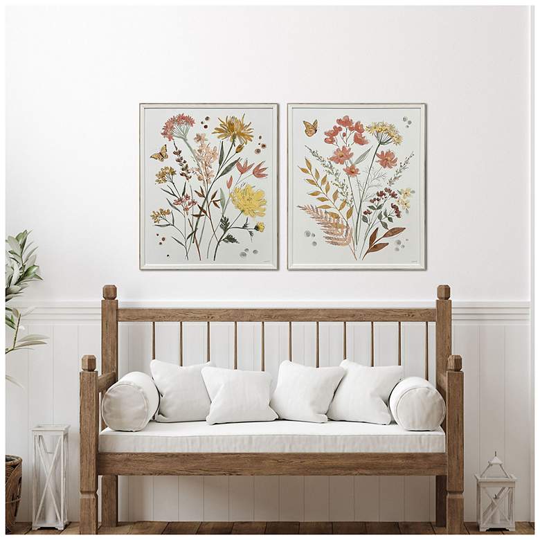 Image 4 Full Bloom II 23"W x 29"H Transitional Framed Art Set of 2 more views