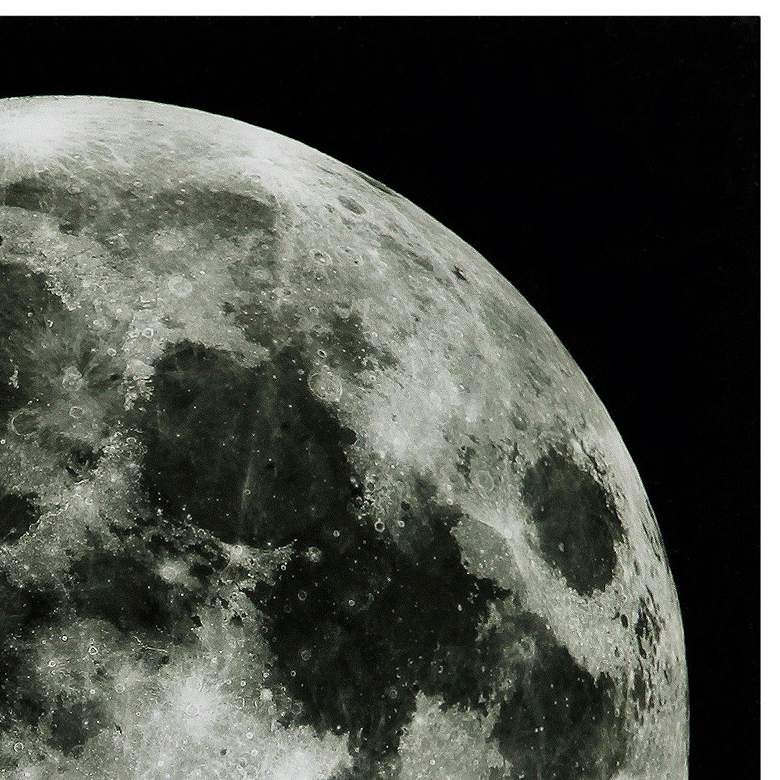 Image 3 Full Moon 40" Square Frameless Tempered Glass Wall Art more views