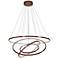 Full Orbit 39 1/2" Wide Satin Bronze 4-Light LED Pendant