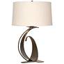 Fullered Impressions 29" High Bronze Table Lamp With Flax Shade