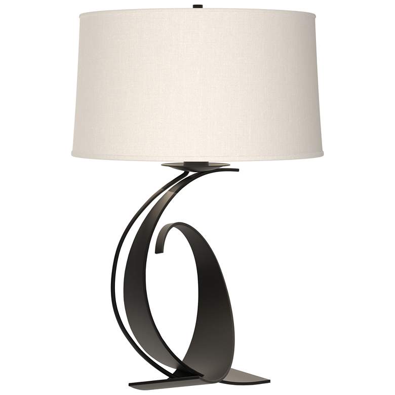 Image 1 Fullered Impressions 29"H Black Table Lamp w/ Anna Shade