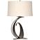 Fullered Impressions 29"H Dark Smoke Table Lamp With Flax Shade