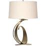 Fullered Impressions 29"H Soft Gold Table Lamp With Flax Shade