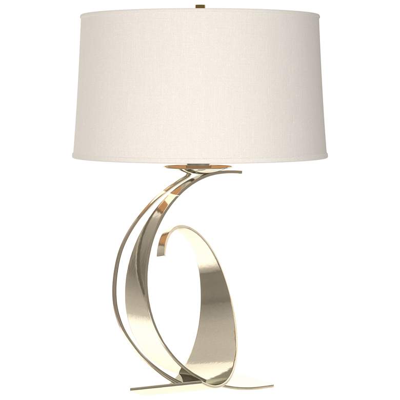 Image 1 Fullered Impressions 29"H Sterling Table Lamp w/ Anna Shade