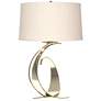 Fullered Impressions 29"H Sterling Table Lamp With Flax Shade
