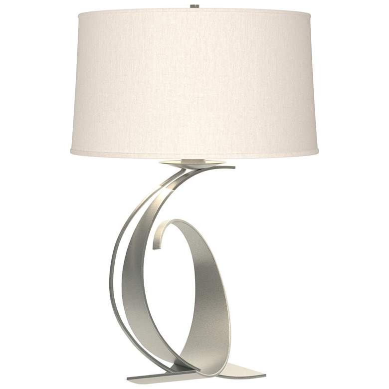 Image 1 Fullered Impressions 29"H Vintage Platinum Table Lamp w/ Flax Shade