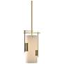 Fullered Impressions 6.2"W Modern Brass Mini-Pendant With Opal Glass S