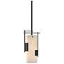 Fullered Impressions Mini Pendant - Black Finish - Opal Glass
