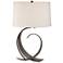 Fullered Impressions Table Lamp - Bronze Finish - Flax Shade