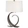 Fullered Impressions Table Lamp - Bronze Finish - Natural Anna Shade