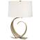 Fullered Impressions Table Lamp - Modern Brass Finish - Natural Anna Shade