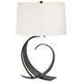 Fullered Impressions Table Lamp - Oil Rubbed Bronze Finish - Natural Shade