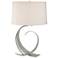 Fullered Impressions Table Lamp - Sterling Finish - Flax Shade