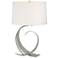 Fullered Impressions Table Lamp - Sterling Finish - Natural Anna Shade