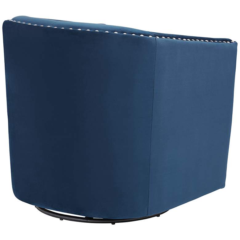 Image 6 Fullerton Navy Blue Fabric Swivel Accent Chairs Set of 2 more views