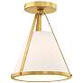 Thumbnail1 of Fulton 1 Light Antique Gold Semi Flush Mount