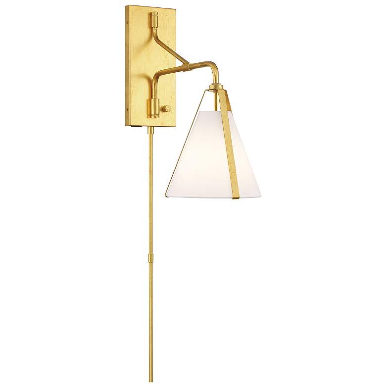 Image 2 Fulton 1 Light Antique Gold Task Sconce