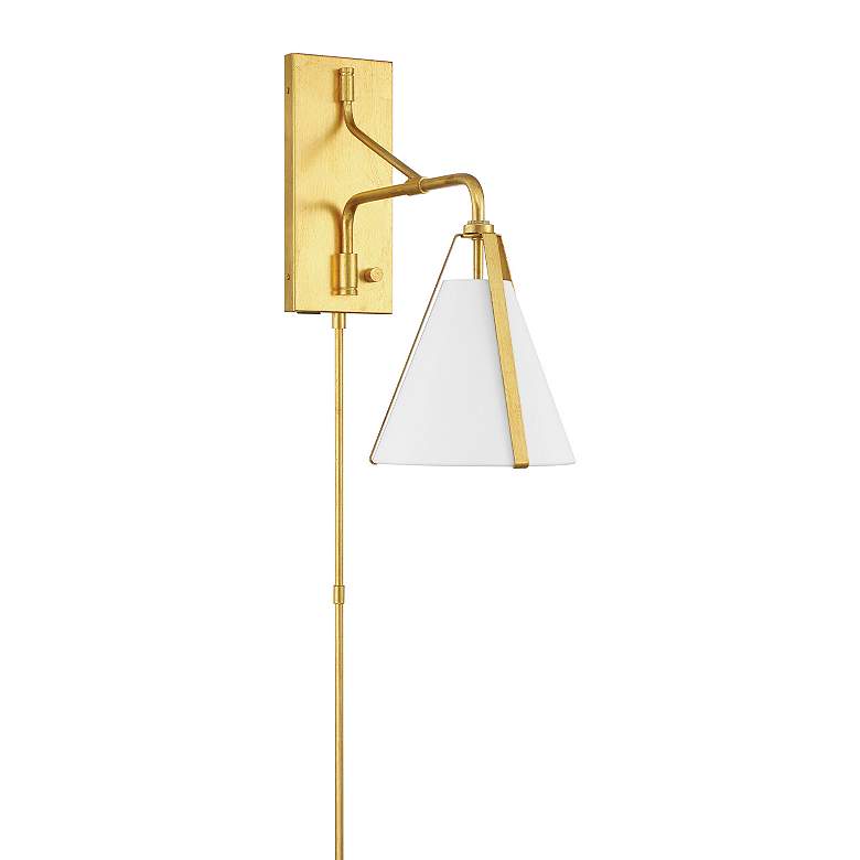 Image 3 Fulton 1 Light Antique Gold Task Sconce more views
