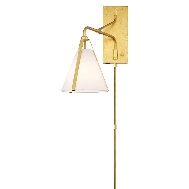 Image 5 Fulton 1 Light Antique Gold Task Sconce more views