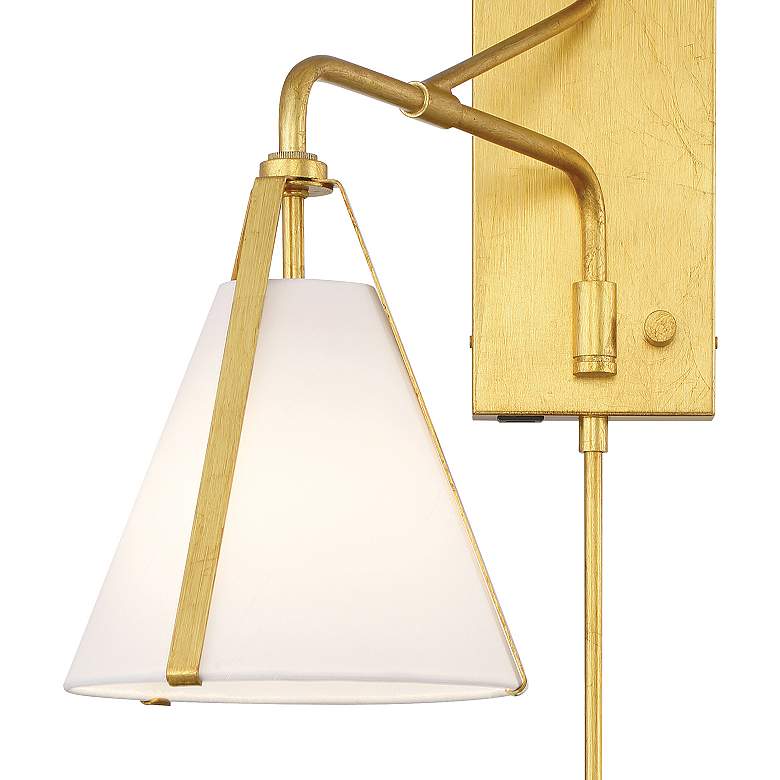 Image 6 Fulton 1 Light Antique Gold Task Sconce more views