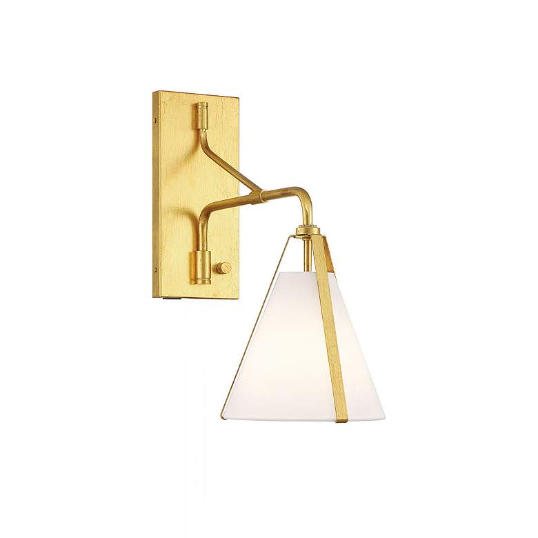Image 7 Fulton 1 Light Antique Gold Task Sconce more views