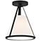 Fulton 1 Light Black Semi Flush Mount