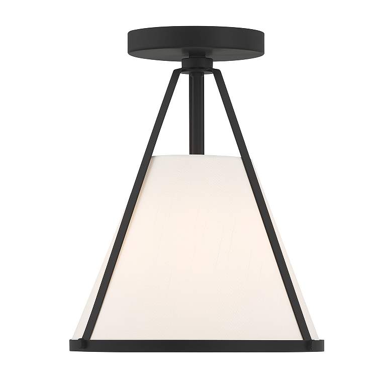 Image 4 Fulton 1 Light Black Semi Flush Mount more views