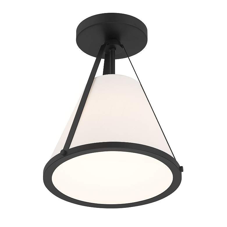 Image 5 Fulton 1 Light Black Semi Flush Mount more views