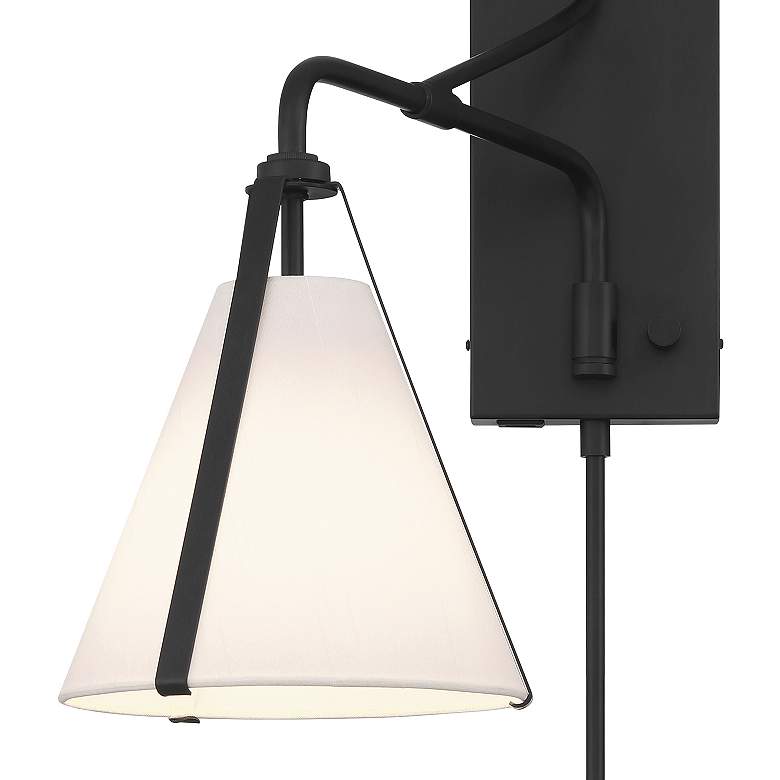 Image 6 Fulton 1 Light Black Task Sconce more views