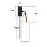 Fulton 1 Light Black Task Sconce
