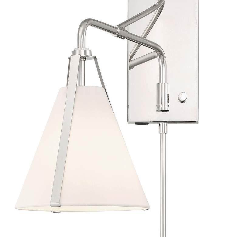 Image 6 Fulton 1 Light Polished Nickel Task Sconce more views