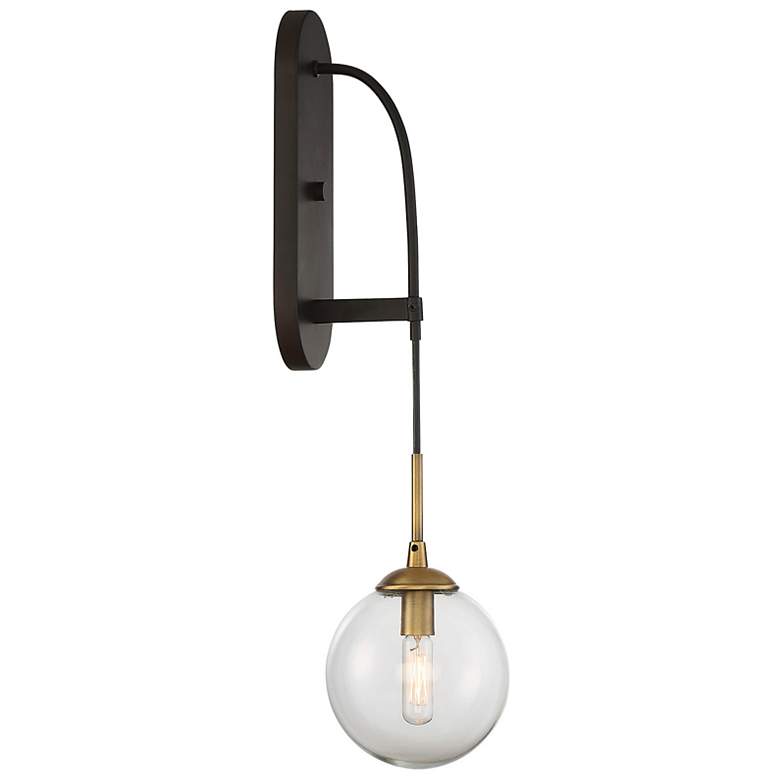 Image 3 Fulton 1-Light Wall Sconce in English Bronze and Warm Brass more views