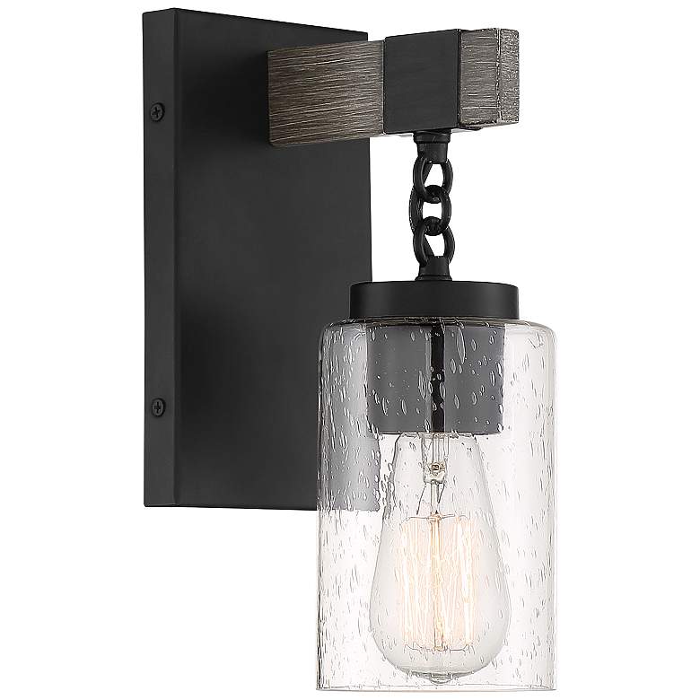 Image 2 Fulton 11" High Matte Black Wall Sconce