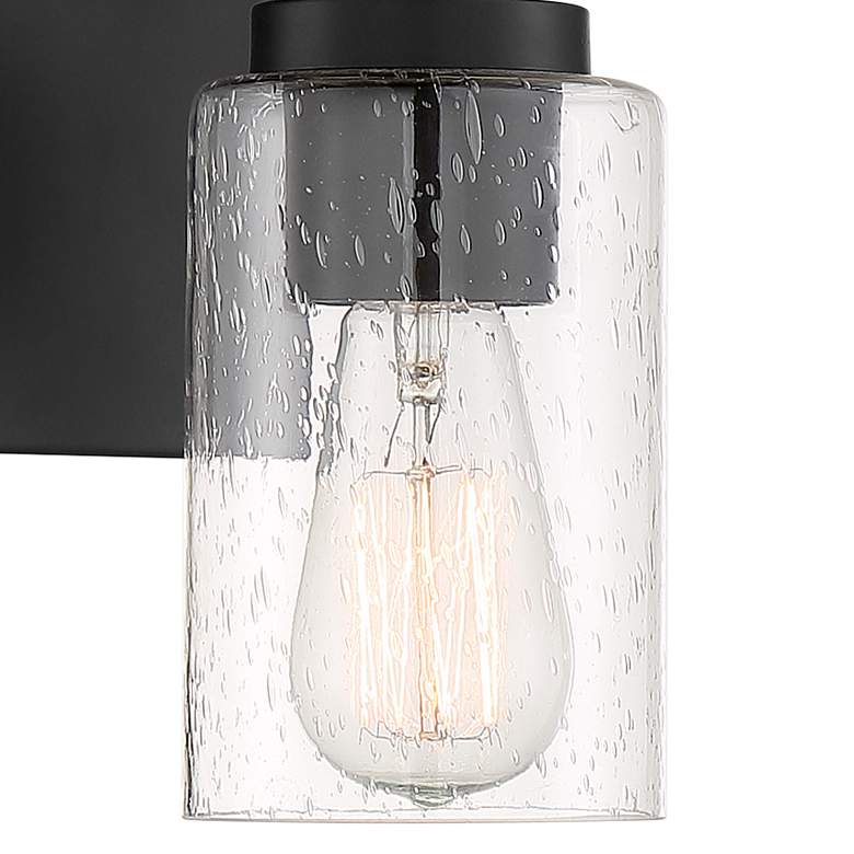 Image 3 Fulton 11" High Matte Black Wall Sconce more views