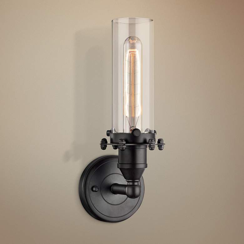 Image 1 Fulton 12" High Oil Rubbed Bronze 1-Light Wall Sconce