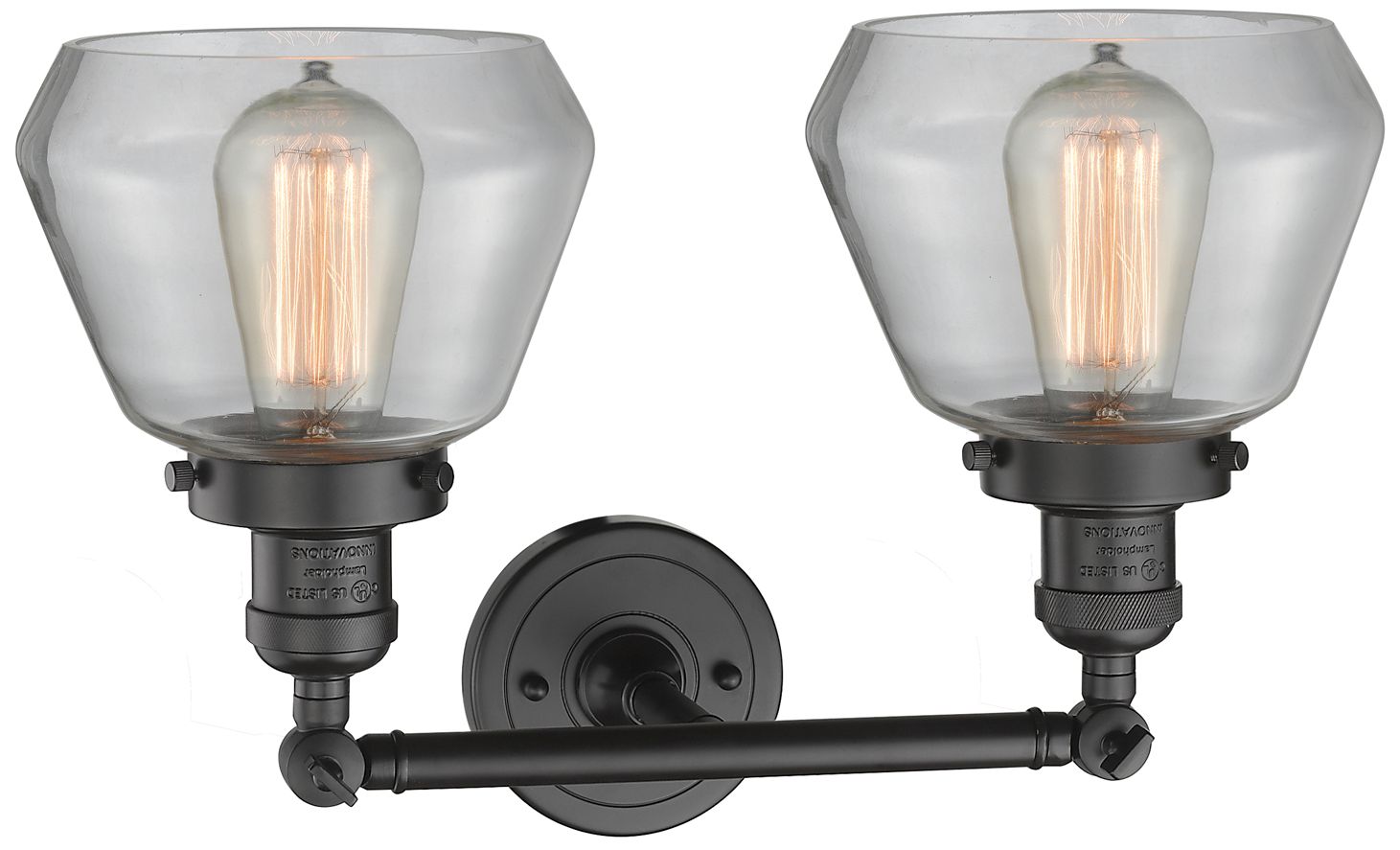 Image 2 Fulton 16.5" Wide 2 Light Bronze Bath Vanity Light w/ Clear Shade more views