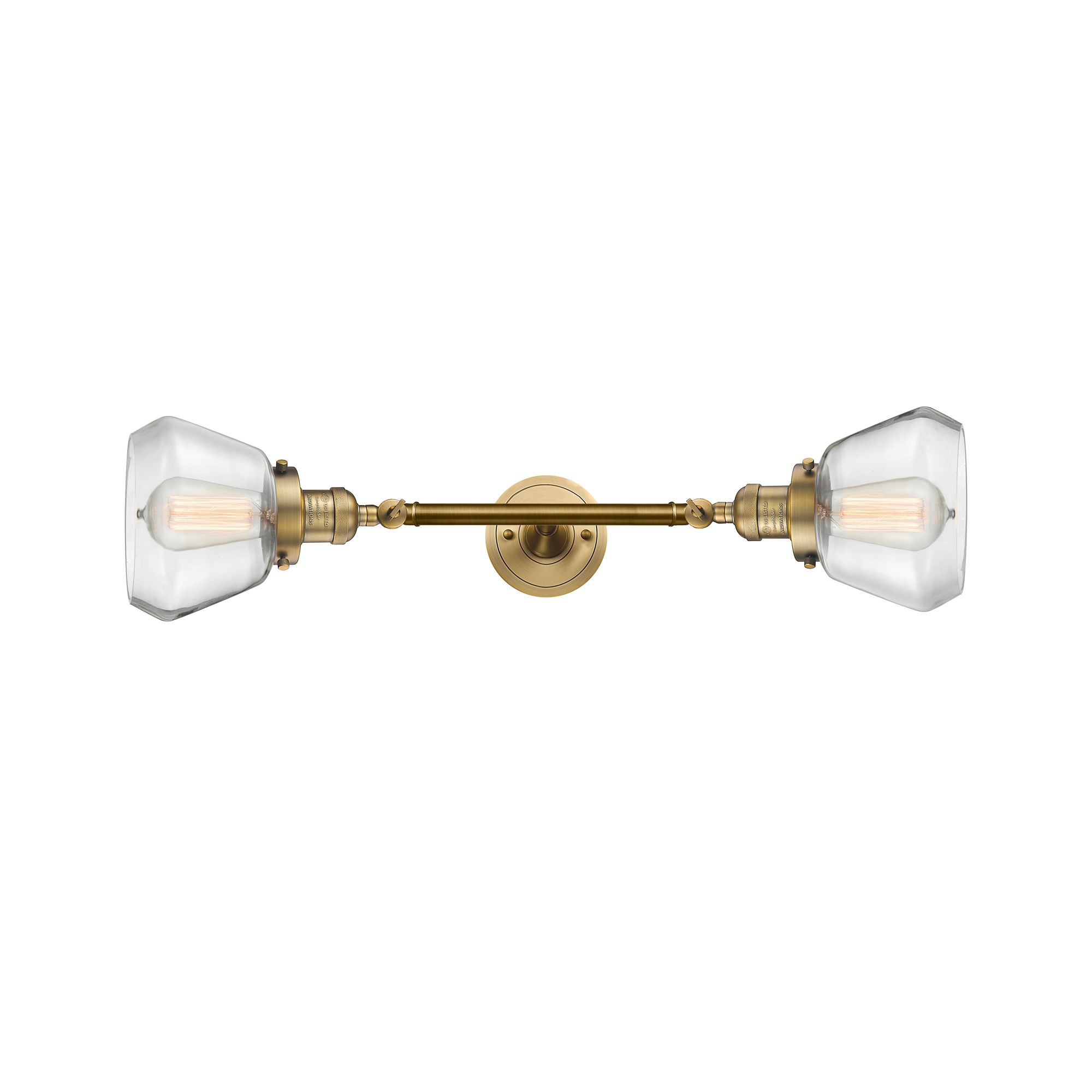 Image 6 Fulton 16.5" Wide 2 Light Brushed Brass Bath Vanity Light w/ Clear Sha more views