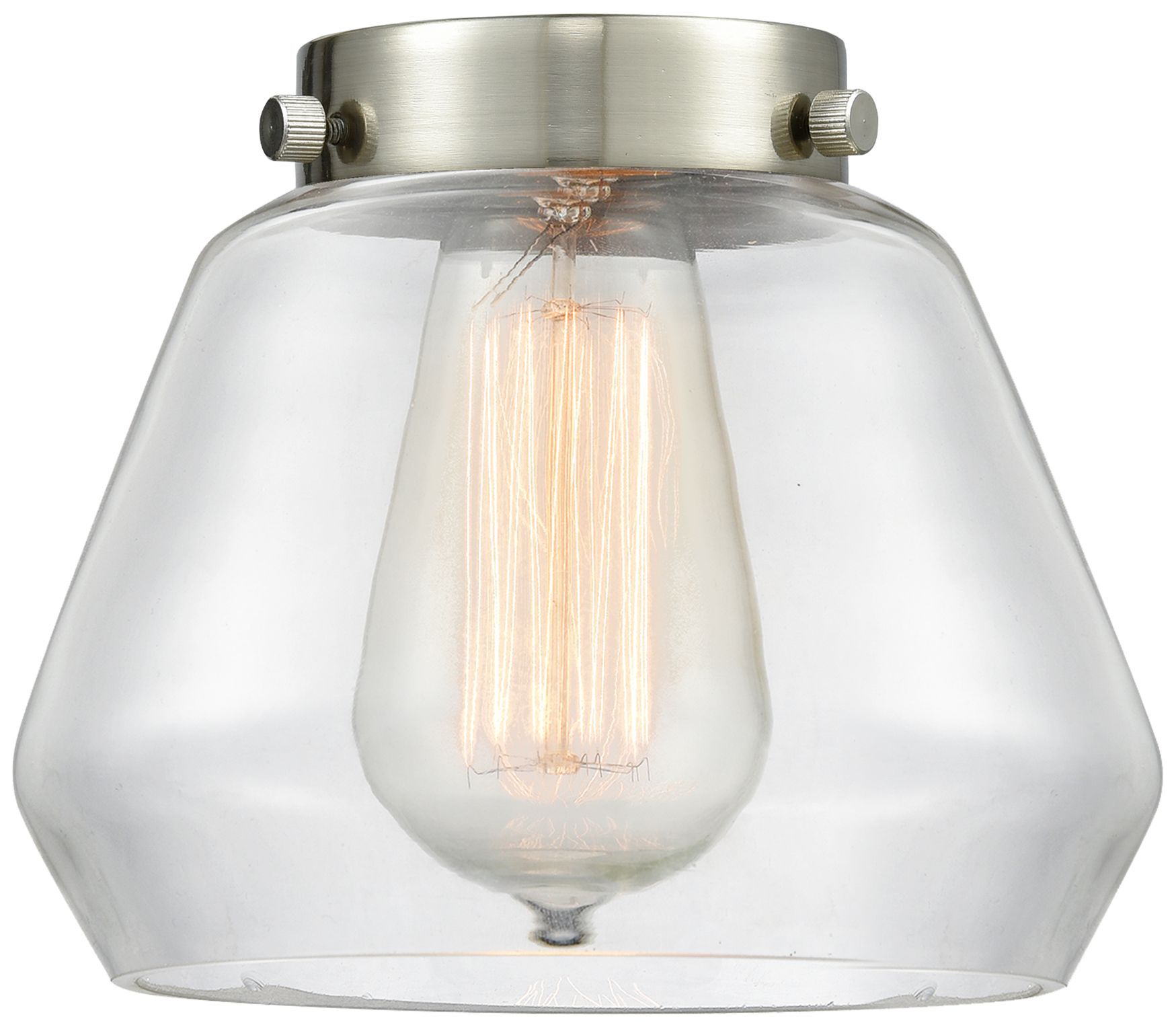 Fulton 16.5"W 2 Light Brushed Satin Nickel Bath Vanity Light w/ Clear 