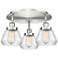 Fulton 18.25" Wide 3 Light Satin Nickel Flush Mount With Clear Glass S