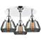 Fulton 18.25"W 3 Light Polished Chrome Flush Mount w/ Smoke Glass Shad