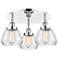 Fulton 18.25"W 3 Light Polished Chrome Flush Mount With Clear Glass Sh