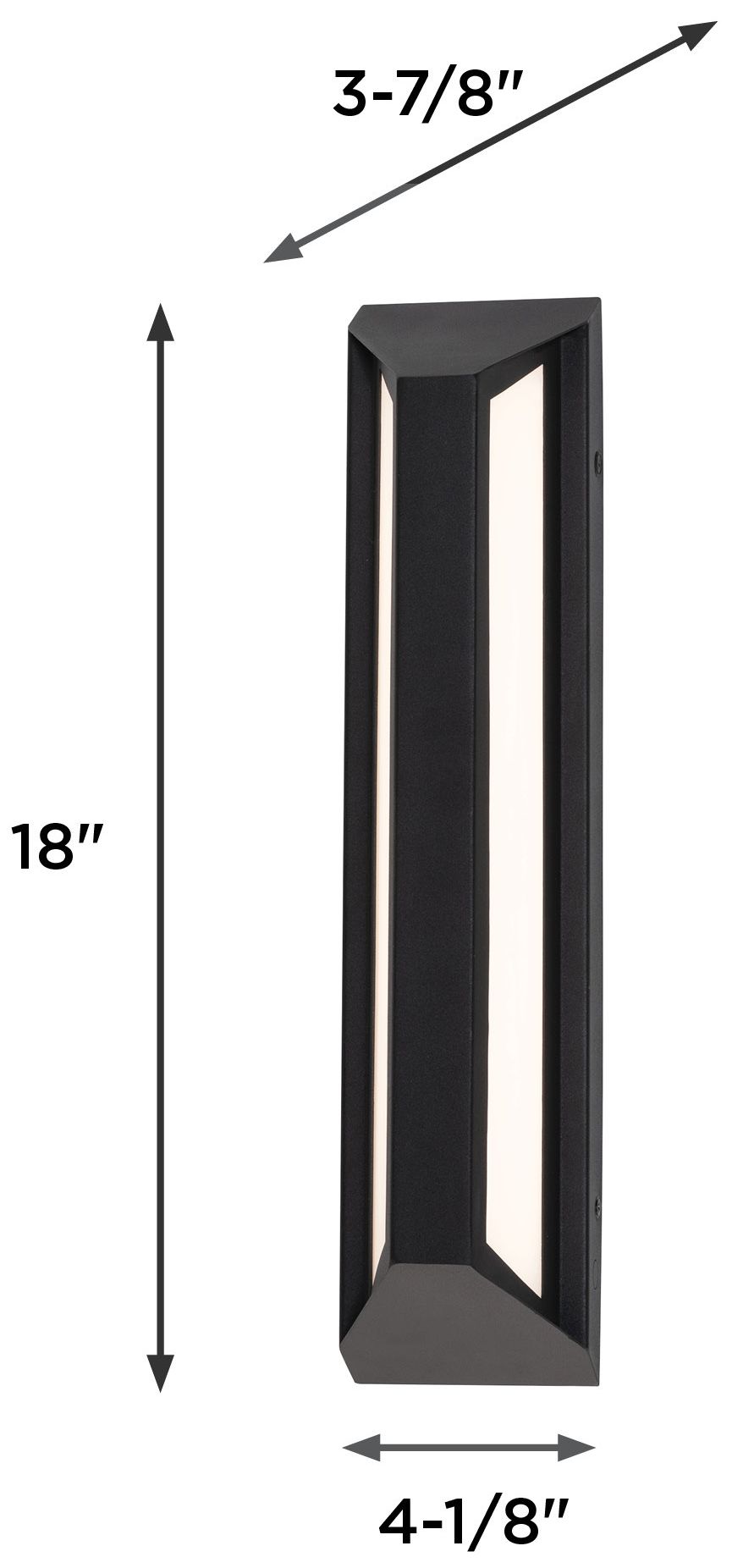 Fulton 18" High Black LED Outdoor Sconce