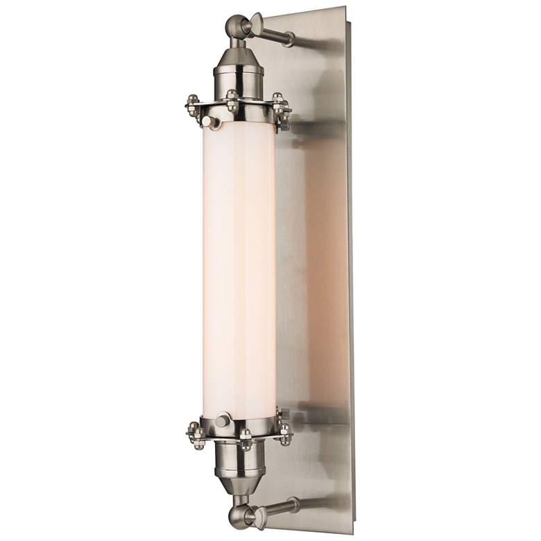 Image 1 Fulton 19 inch High Satin Nickel 1-Light Wall Sconce